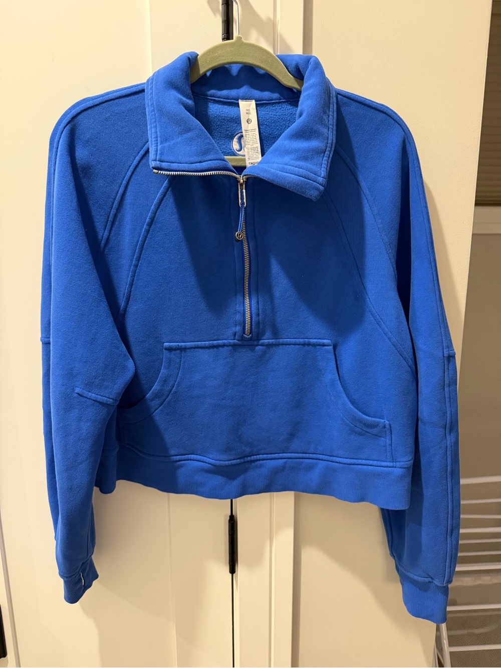 Lululemon Scuba Oversized Funnel-Neck Half Zip Galactic Cobalt M/L - Picture 8 of 9